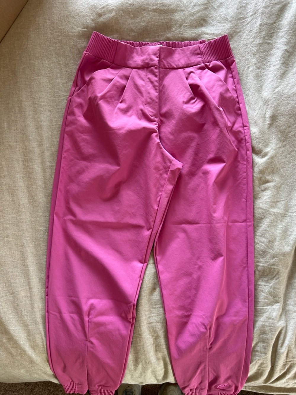 Nike Hot Pink Track Joggers with Cuffed Ankles